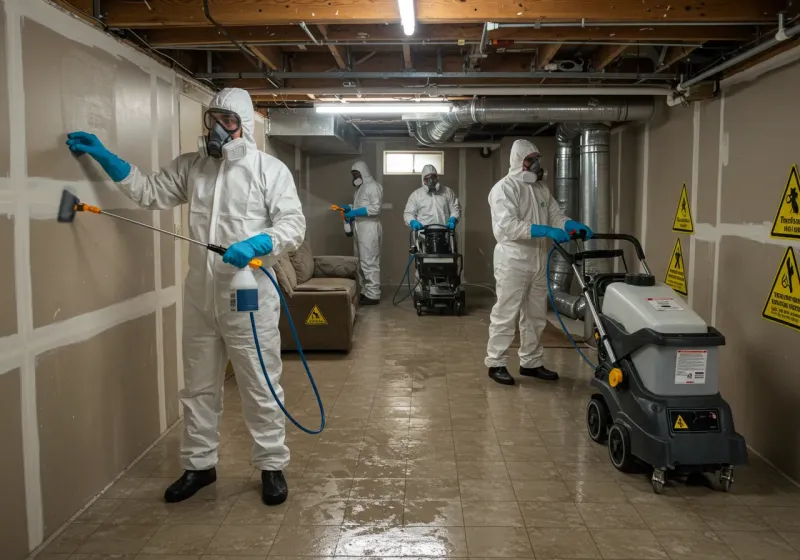 Basement Moisture Removal and Structural Drying process in Lowell, AR